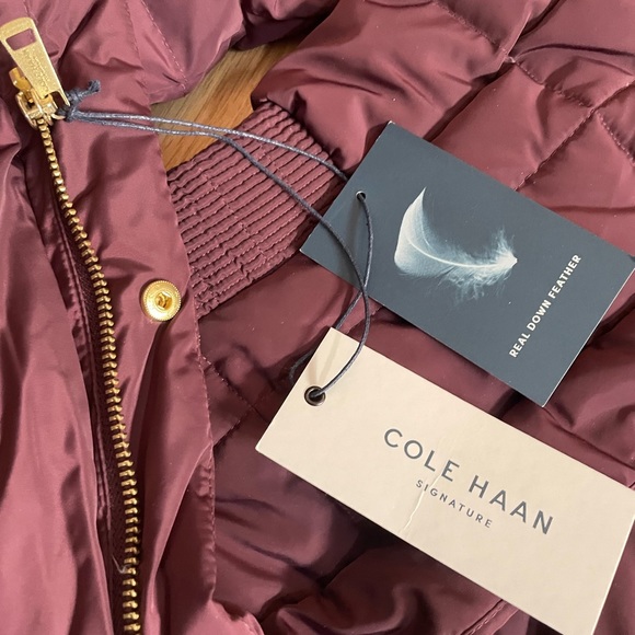 NWT Cole Haan Box Quilt Down Coat, XXS - Picture 5 of 8
